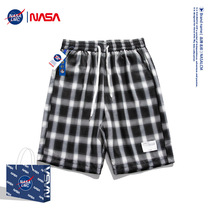 NASA Joint Sports Shorts Mens Summer European And European High Street Tide Signs 50% Pants Trendy Loose Casual Mid Pants