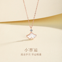 Fortunately you have sterling silver necklace female summer light luxury niche design sense choker 2021 New pendant silver jewelry