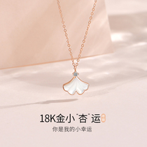 Fortunately you have 18K gold necklace female light luxury niche choker new high feel pendant jewelry