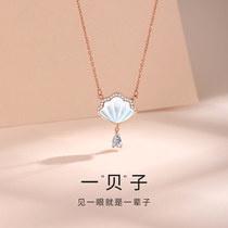 A shell necklace female sterling silver light luxury niche design advanced sense collarbone neck chain 2021 New pendant