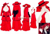 cosplay Cartoon Play Black Deacon Red Lady Evening Gown Csos Suit free of mail