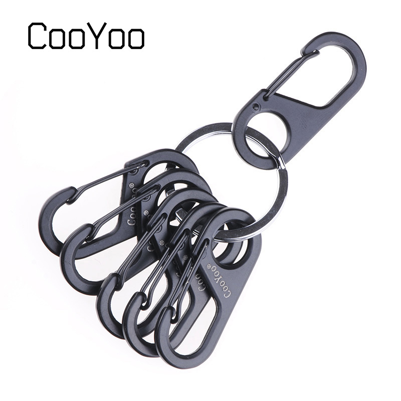 Cooyoo S6 Kit Multi-Purpose 6-Shaped Hook 8-Shaped Buckle Metal Hook Keychain Key Ring Set
