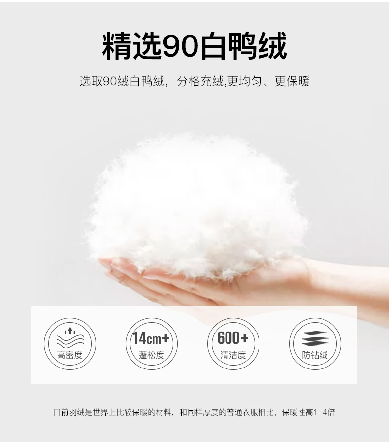 鸭鸭 男装加厚修身款 外穿羽绒裤 90%充绒量 图4