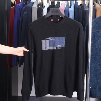 Removal of bids and cabinets! simple casual pullover base wool sweater sweater for men in autumn and winter