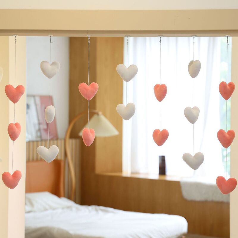 ins Wind Heart-Shaped Princess Door Curtain Cute Girly Children's Room Bedroom Decorative Hanging Curtain No Drilling Partition