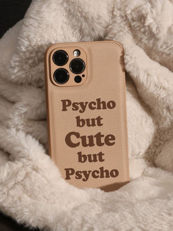 Psycho But Cute But Psycho Girls Funny Statement 15, 14, 13, 12 iPhone Case