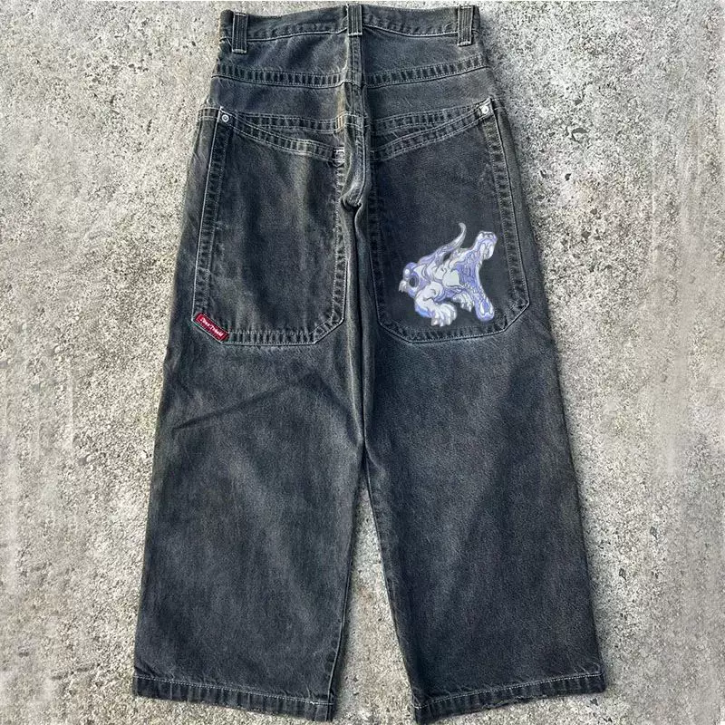 Джинсы JNCO Y2K японский стиль 2000-х, широкий мешковатый крой, размеры 28–34 (талия 72–85 см)