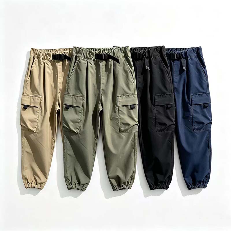 Original Foreign Trade Children's Jogger Pants, Windproof and Waterproof Outdoor Sports Pants, School Uniform Pants