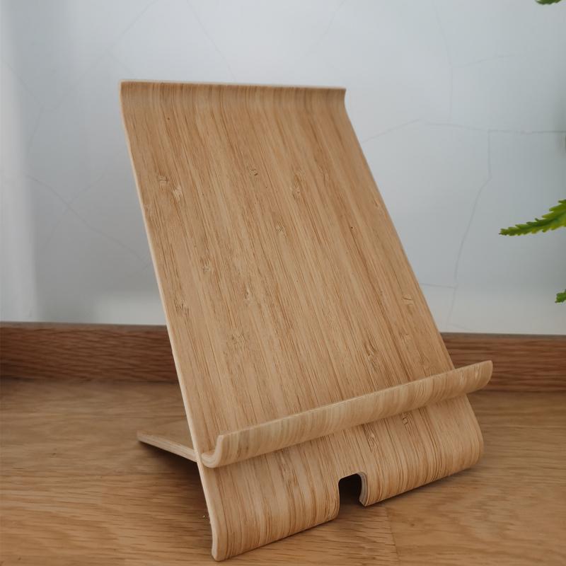 Sigfin Mobile Phone Stand for Desktop, Made of Natural Bamboo, Foldable, Portable, Ultra-Thin and with a Sense of Quality