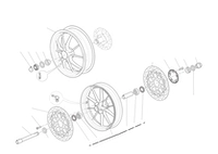 Ducati MTS 1200 Big Bird Phía trước Hub Bánh xe Vòng thép Đĩa Phanh Trục ABS - Vành xe máy bánh căm xe máy