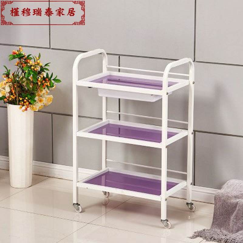 Mobile Triple Multifunction Yard small work with cart Beauty massage cart set for home rack European-style small cart