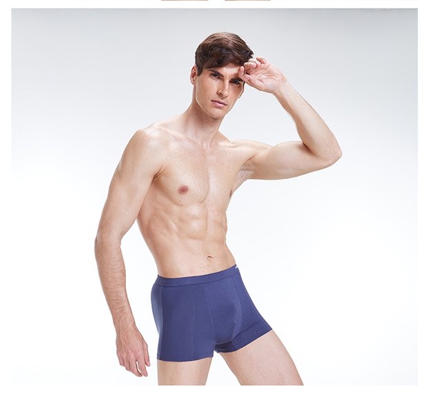Đồ lót đậu đỏ nam cotton boxer thanh niên trong hộp quà tặng kích thước lớn bốn góc quần short thoáng khí nam boxer đầu quần xì lót