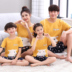 Mùa hè trẻ em đồ ngủ cotton ngắn tay gia đình của ba cha mẹ và con gia đình phù hợp với phim hoạt hình con lớn mẹ và con gái nhà dịch vụ bộ gia đình mùa hè Cha mẹ và con