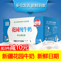 Xinjiang Garden Tetra Pak pillow pure milk Adult children full fat 200g*20 bags of nutrition FCL fresh milk