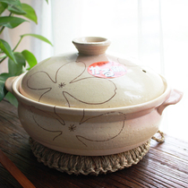 Spot Japan Imported Wan Ancient Burning Hand-painted Rainbow Color Saucepan Soup Stew meat Ming fire with earth pan light weight type casserole