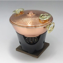 Japanese original pure copper hot pot suit One person small hot pot Boiling Mutton Boiling Pot single Alcohol Pan Small Boiling Pan