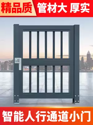Community intelligent pedestrian channel swiping side access control system advertising door electric aluminum alloy courtyard door manual