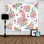 INS Unicorn Cartoon Tapestry Treo Vải Nền Vải Khăn trải bàn Phòng ngủ Phòng Trang trí Vải Tapestry Tường Vải