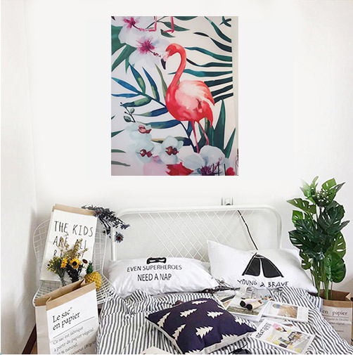 Fan Wei [nhà] Bắc Âu Flamingo ins nền vải tường bao che treo thảm trang trí treo vải trang trí B & B - Tapestry tham trang tri