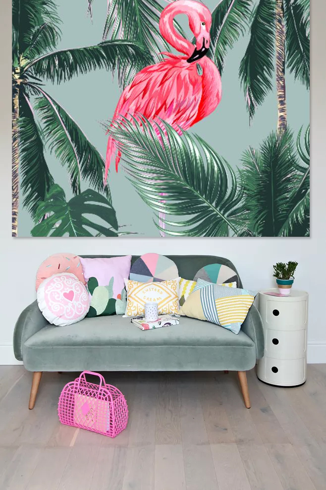 Cây nghệ thuật Bắc Âu flamingo treo vải giải trí tấm thảm mềm trang trí nội thất trang trí khăn trải bàn rèm trang trí tường thảm treo tường