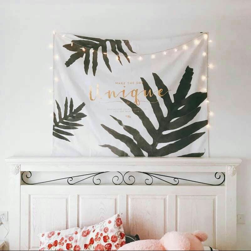 Fan Wei ins Cô gái Bắc Âu phòng ngủ trang trí vải tường tấm thảm màu xanh lá cây thảm tường treo vải khăn trải bàn vải nền thảm treo tường phòng ngủ