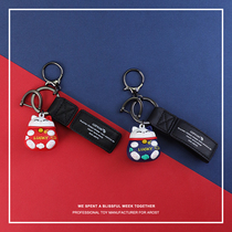 Cute lucky cat key chain ins couple simple bag hanging ornaments cartoon key chain a pair of gadgets pendant