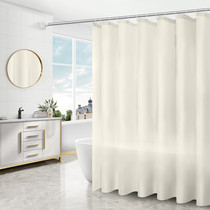 Shower curtain Bathroom thickened plastic waterproof mildew curtain Bathroom partition curtain Door curtain Window curtain free hole