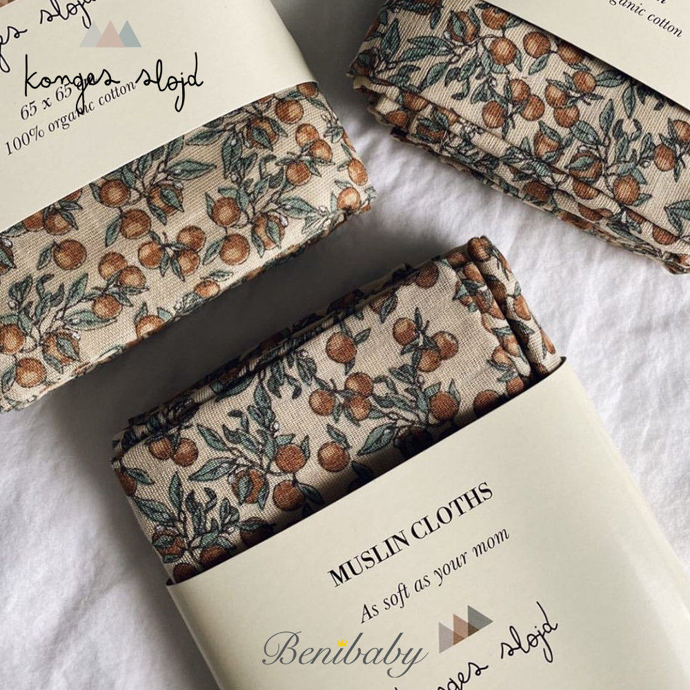 Benibò Denmark Konges slojd gauze scarf Laced Scarves Nordic Wind Organic Cotton Cloth Baby