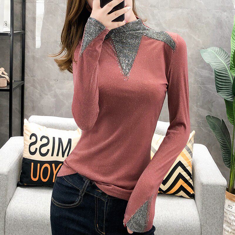 Hong Kong tide brand 2022 autumn new long-sleeved T-shirt women's fashion Western style bottoming shirt all-match wear clothes