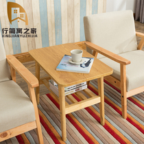 Nordic living room small coffee table table simple mini creative small apartment double-layer storage small square table sofa combination
