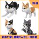 Building blocks toy Sanhua cat assembled puzzle ornaments 2025 new high-difficulty puzzle fun for adults aged 6 to 12 years old