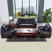 Văn phòng cao cấp kinh doanh văn phòng Trung Quốc sofa văn phòng tiếp khách bằng da kết hợp ba người - Nội thất văn phòng