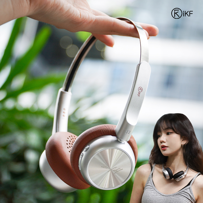 iKF R1 レトロヘッドフォン 小型ヘッドホン ワイヤレス Bluetooth ノイズキャンセリング 2025スタイル マイラールアート 学生