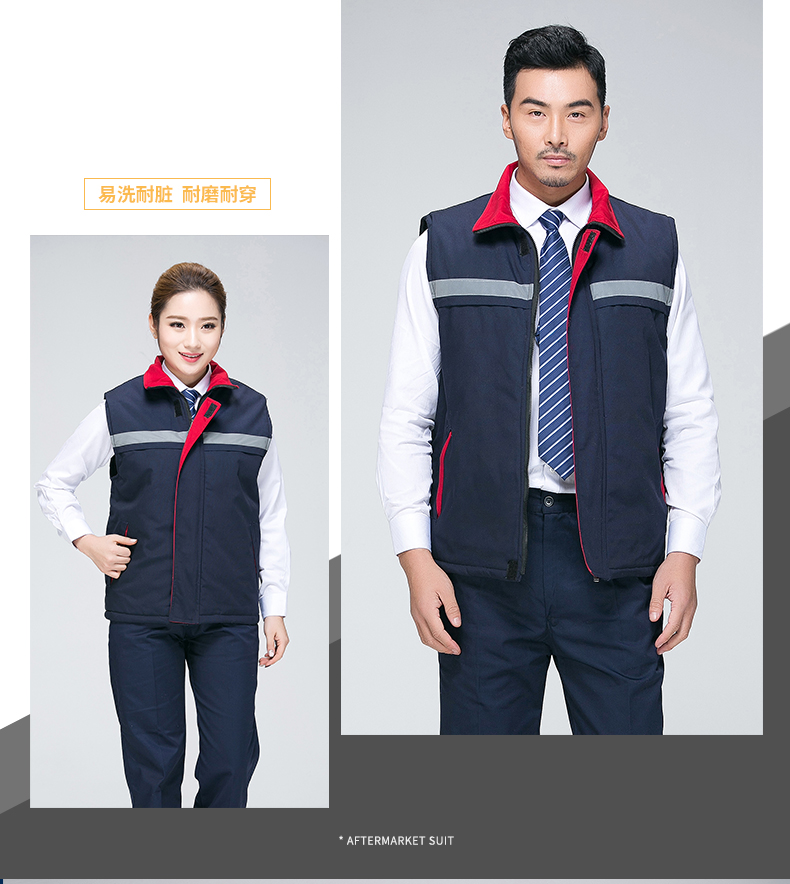 Mùa thu và mùa đông dày áo vest vest in quần áo làm việc tùy chỉnh quần áo nam cotton áo vest sửa chữa bảo hiểm lao động quần áo dải phản quang áo khoác không tay