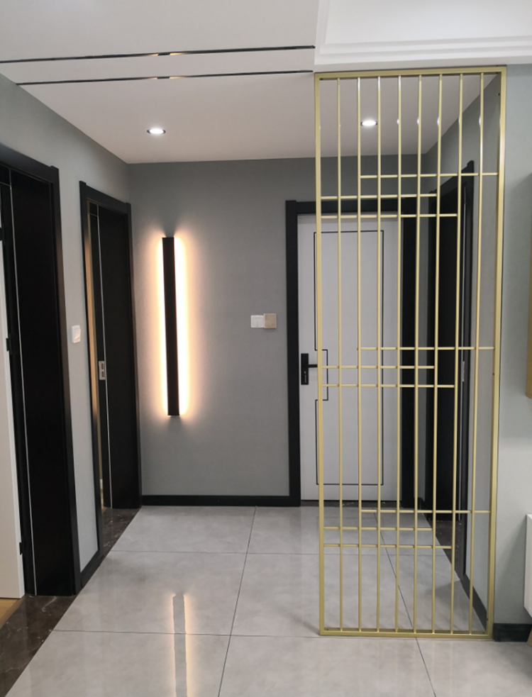 Nordic iron screen entrance partition living room porch decoration simple modern custom light luxury metal hollow wall