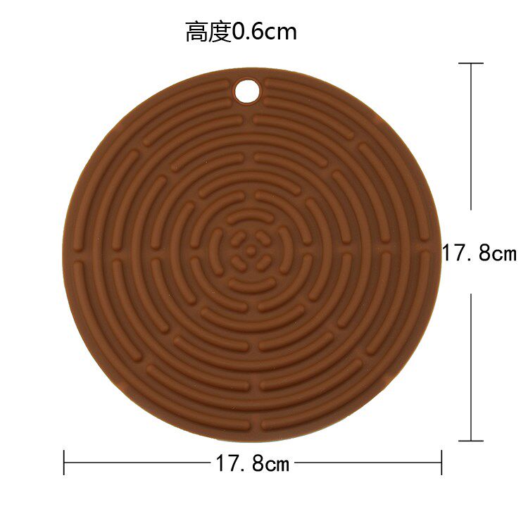 Round silicone Silicone Ripple Dining Mat Thread Cup Mat Bowl Mat Insulation Mat Silicone Mat Anti-Mosquito Repellent Incense Texture Mat