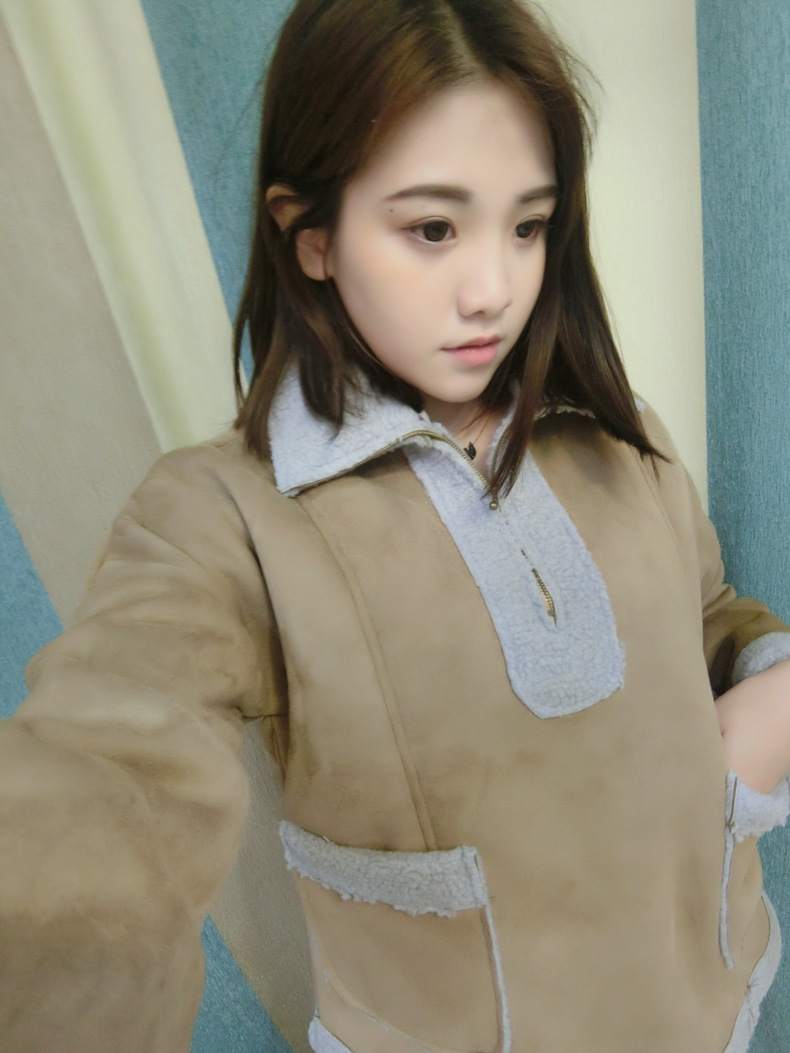 2017 mùa thu và mùa đông lông một da con hoăng áo khoác nữ đoạn ngắn đầu giả lamb fur grass jacket chống mùa giải phóng mặt bằng áo lông cừu nữ