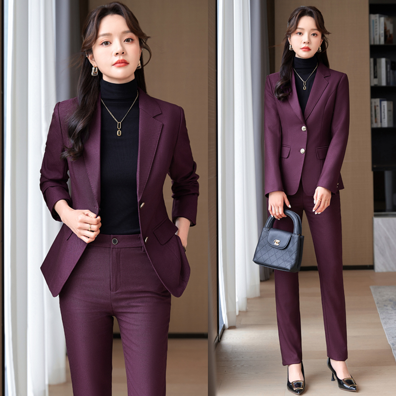 Dark Purple Blazer for Women, Spring 2026 New Style, High-End Professional Formal Wear, Elegant Workwear Suit