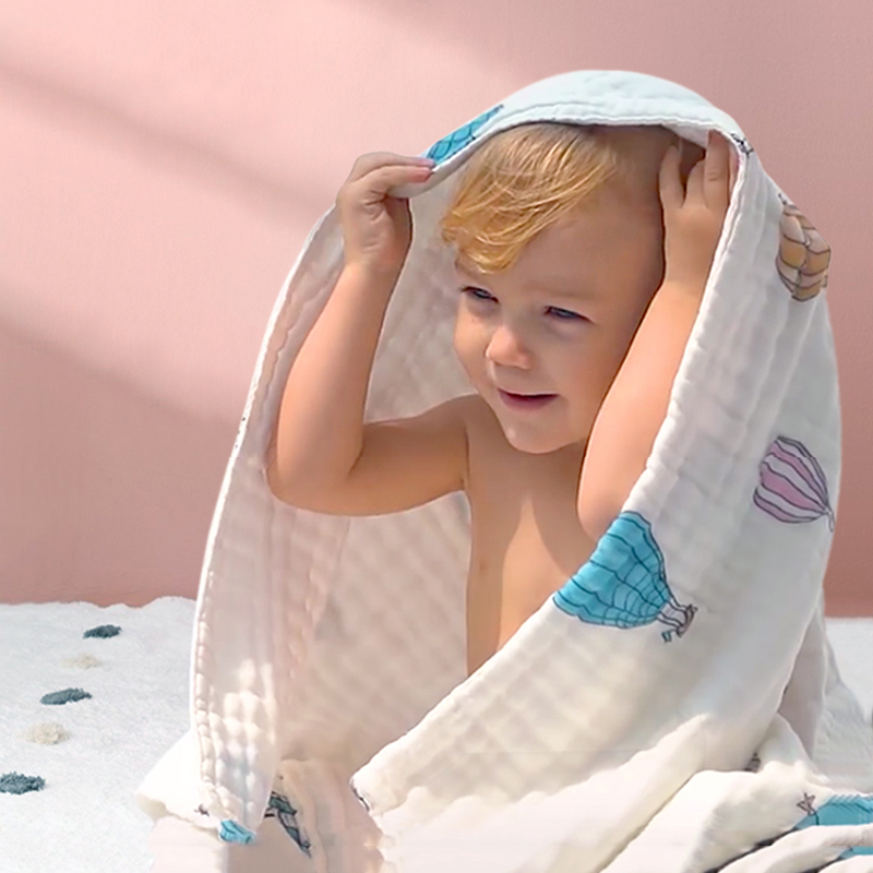 Children's six-layer gauze bath towel baby cotton four seasons newborn boys and girls special super soft cotton blanket thin