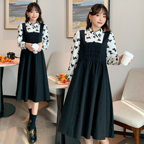 Radiation-proof maternity clothing for autumn pregnancy silver fiber bellyband fake two-piece fashion dress for inner wear