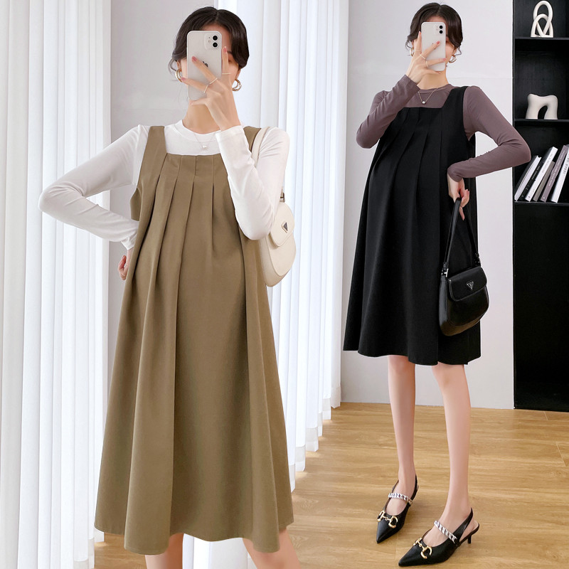Anti-radiation maternity dress spring pregnancy clothes silver fiber apron loose outerwear foreign style fashion dress