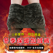 Work pants mens winter plus velvet padded cotton labor protection pants welding anti-hot wear-resistant pants construction site cold-proof warm pants