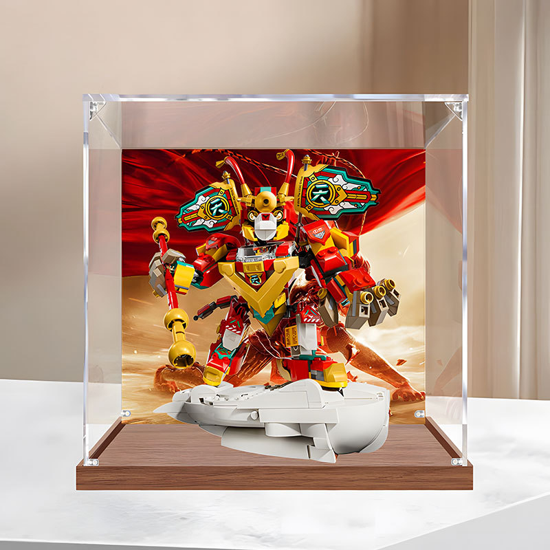 Suitable for Lego 80051 Monkey King Mini Mecha Model Acrylic Display Box Dustproof Figure Storage Box Suitable for Lego 80051 Monkey King Mini Mecha Model Acrylic Display Box Dustproof Figure Storage Box