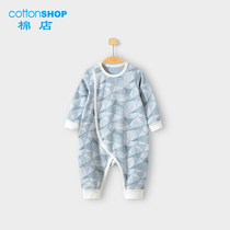 Cotton shop baby jumpsuit Spring and Autumn Winter thin cotton long sleeve warm baby pajamas ha clothes climbing clothes baby autumn clothes