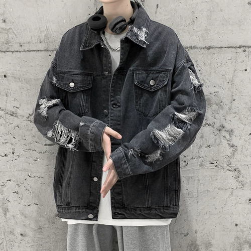 Джинсовая летняя сексуальная куртка, в американском стиле, оверсайз