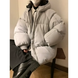 Демисезонная куртка с пухом, мужская толстовка с капюшоном, оверсайз