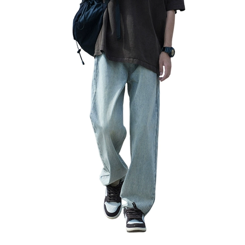 Летние джинсы, повседневные брюки, в американском стиле, свободный прямой крой