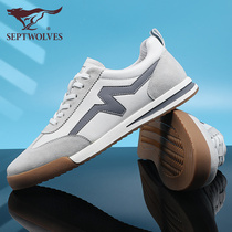 Seven Wolves Men Shoes 2021 Spring Casual Board Shoes Genuine Leather Lace Men Casual Shoes Wave Shoes Men Casual Shoes