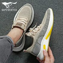 Seven Wolves Summer Net Face Shoes Slim Hollowed-out Men Sports Casual Shoes 100 Hitch Outdoor Mesh Breathable Male Shoe Tide