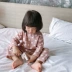 LUSON phụ huynh-con mẹ và con gái phục vụ nhà phù hợp 2018 mùa thu hồng sóng điểm mẹ-con đồ ngủ mẹ